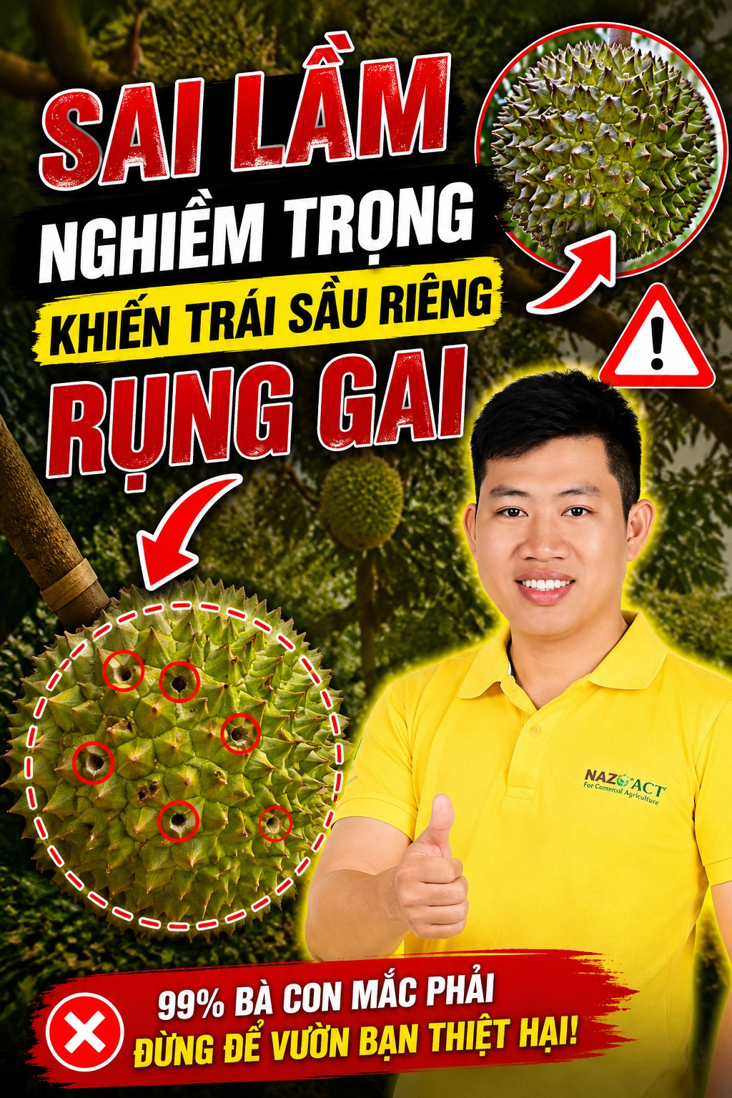 Sai lầm nghiêm trọng khiến trái rụng gai